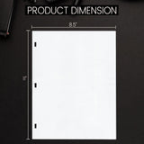 Performore 11 X 8.5 Inch Letter Size Minute Book Paper, 3 Hole Punched White Loose Leaf Minute Book Ledger Sheets, 200 Ledger Sheets for Record Keeping Performore