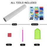 DIY 5D Diamond Painting Kit for Adult Kids,Princess Round Full Drill Embroidery Cross Stitch Picture Supplies Gem Arts Craft for Home Wall Decor Paint 11.8x15.7 inch MEGZIHXN