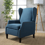 GDFStudio Christopher Knight Home Wescott Traditional Fabric Recliner, Navy Blue