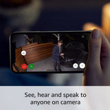 Ring Spotlight Cam Plus, Battery | Two-Way Talk, Color Night Vision, and Security Siren (2022 release) - White Ring