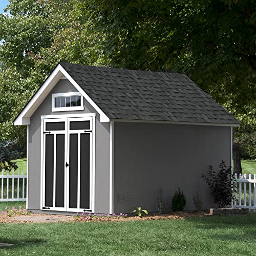 Handy Home Products Tribeca 10x12 Do-It Yourself Wooden Storage Shed with Floor Handy Home Products