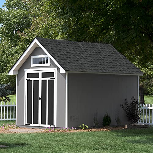 Handy Home Products Tribeca 10x12 Do-It Yourself Wooden Storage Shed with Floor - WoodArtSupply