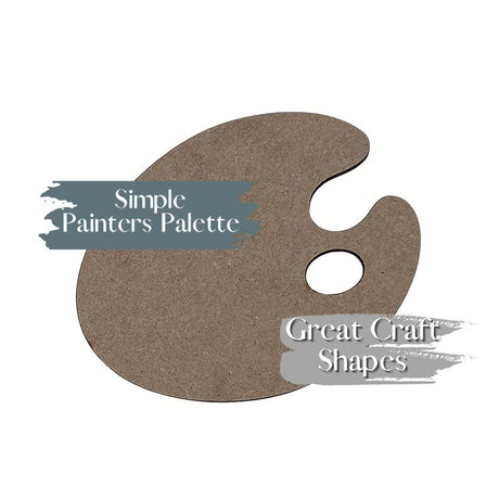 Simple Painter's Palette | Wood Paint Palette Cutout | Acrylic Palette Shape | Wood DIY Decor | Art and Crafts Decor | Kids Room Decor | DIY Krafty Supply