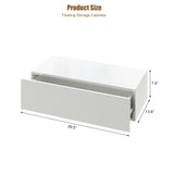 HedoAjim White Floating Nightstand with Drawer – Modern Wall-Mounted Storage for Bedroom or Living Room HedoAjim