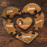 6" Personalized Wooden Heart Puzzle Made of Solid Oak, Custom Wooden Family Puzzle with Names (Design 1) Basic Fundamentals