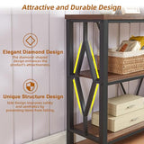 HOMISSUE Sofa Console Table, Rustic Console Table with 3-Tier Storage, Engineered Wood Sofa Tables with Open Shelves, Heavy Duty Entryway Tables for Living Room, Hallway (47 Inch, Rustic Brown) HOMISSUE