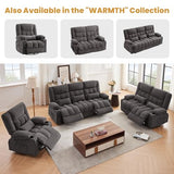 BOSMILLER Reclining Loveseat with Cup Holders for Living Room 2 Seat Manual Loveseat Recliner with Side Pocket