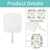 PYD Life 20 Pack Sublimation Church Fans Handheld Set Blanks Bulk 7" x 6.7" Paddle Plastic Double-Sided Printable Fans with 5" Frosted Plastic Handle for Favor Party Decoration PYD Life