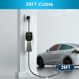 Portable Level 1 and Level 2 EV Charger 240V 32A (7.68kw) with 26ft Charging Cable NEMA 14-50 5-15 for SAE-J1772 Electric Vehicles Charging Station j Junsun