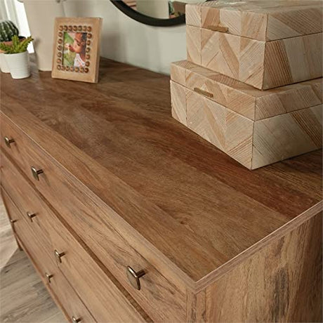 Sauder River Ranch 6-Drawer Bedroom Dresser Sindoori Mango, Sindoori Mango finish Sauder