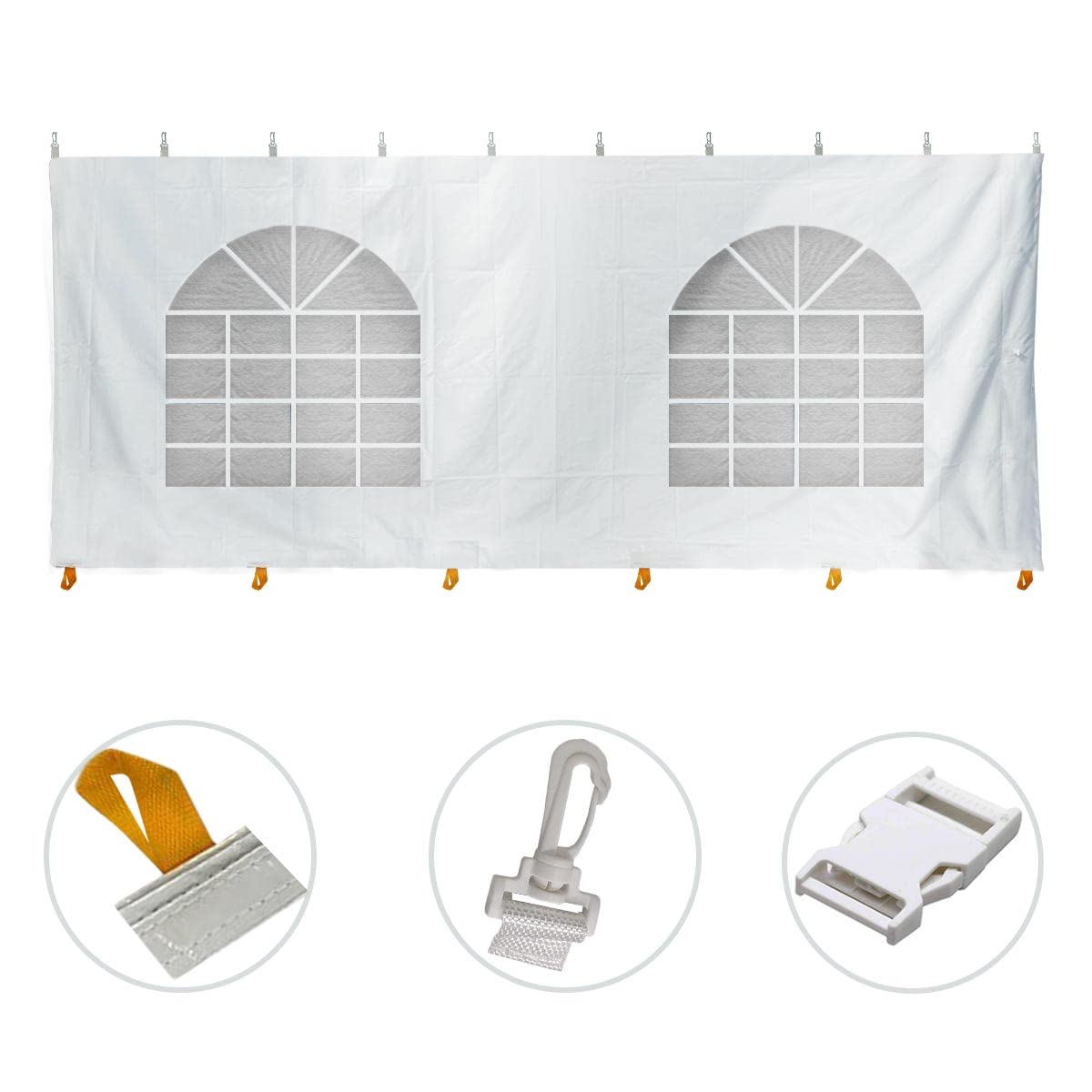 Party Tents Direct 20'x40' Weekender West Coast Tent Frame Party Tent with Sidewalls (White) - Tents for Parties, Weddings, Birthdays, Banquets, Fiestas, Workshop, Outdoor Event Party Tents Direct