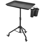 Salon Tray Cart, Metal Tattoo Tray with Tool Holder, Service Rolling Tray Adjustable Height, Storage Tray Trolley for Salon Spa Dental Use, Rolling Tray Cart LWADALN