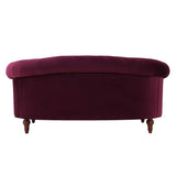 Jennifer Taylor Home La Rosa Victorian Chesterfield Loveseat, Burgundy Velvet Jennifer Taylor Home