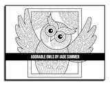 Adorable Owls: An Adult Coloring Book with Cute Owl Portraits, Fun Owl Designs, and Relaxing Mandala Patterns Majosta
