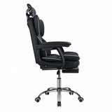 pofluany Gaming Chair Ergonomic Office Chair Home Office Desk Chairs with Footrest High Back Video Game Chair Reclining Computer Chair with Lumbar Support (Black) pofluany
