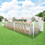 HOTEEL 10x30 Party Tent Outdoor Canopy Tent with Removable Sidewalls, White Tents for Parties Waterproof for Patio Gazebo Shelter Carpas Wedding Events BBQ Hoteel