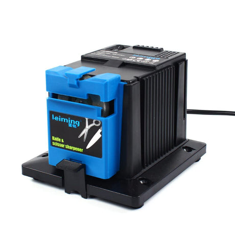 CHUNILLE Electric Sharpener Scissor Knife Drill Bit Chi-sel Sharpening Machine Multi-Task 1350rpm 96W Blue CHUNILLE