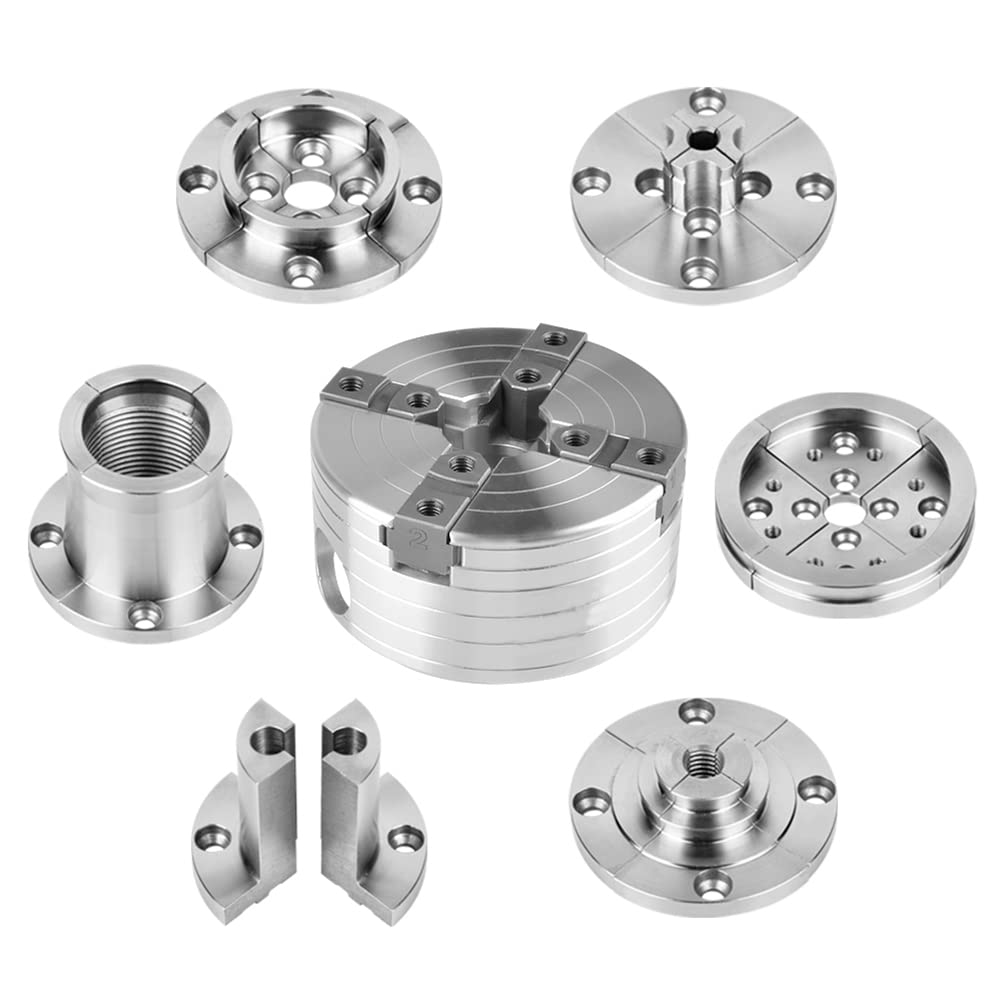 NAGU 1" X 8TPI Direct Thread Wood Turning Chuck with 2"Jaw Set and Woodscrew and T-Bar Wrench 3-3/4" Wood Turning Chuck with 2"Jaw Set NAGU