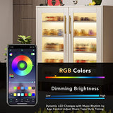 Tribesigns Shoe Cabinet with Acrylic Doors and LED Light, 24 Pairs Entryway Shoe Organizer Storage Rack with 5-Tier Adjustable Shelves for Narrow Closet, Hallway, Living Room (White & Gold) Tribesigns