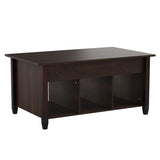 Yaheetech Coffee Table, 41in Lift Top Coffee Table with Storage Hidden Compartment & Shelf, Retro Coffee Center Table with Lift Tabletop for Living Room, Espresso Yaheetech