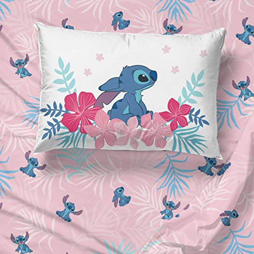 Jay Franco Disney Lilo & Stitch Twin Comforter Set, 5 Piece Bed in a Bag Includes Reversible Comforter & Sheet Set - Kids Bedding for Girls - Soft Fade Resistant Microfiber Jay Franco