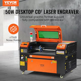 VEVOR 50W CO2 Laser Engraver, 12 x 20 in, 19.7 IPS Laser Cutter Machine with 2-Way Pass Air Assist, Compatible with LightBurn, CorelDRAW, AutoCAD, Windows, Mac OS, Linux, for Wood Acrylic Fabric More VEVOR