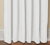 COTTON CRAFT White Curtain Window Panel Drapes - Set of 2 - Thick Cotton Duck Fabric Reverse Tab Top Window Treatment - Bonus Tie Backs - Clean Crisp Elegant Look - Bedroom Living Room - 50 W x 108 L COTTON CRAFT