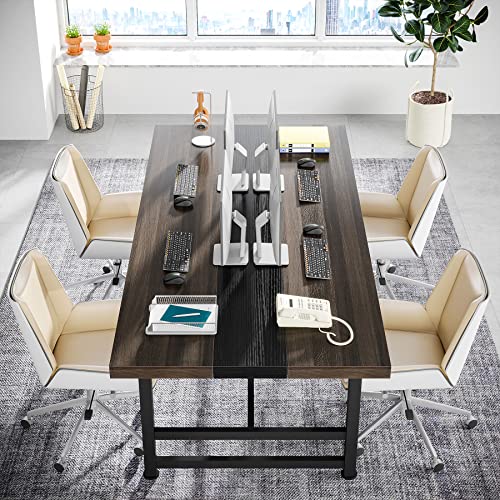 Tribesigns 6FT Conference Table, Rectangular Meeting Table, 70.86L * 31.49 W inches Seminar Table, Large Computer Desk for Office, Boardroom Desk Tribesigns