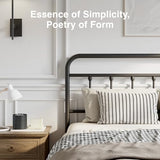 Novilla Metal Bed Frame Queen Size - Modern Minimalist Victorian Style with Headboard/Footboard, Heavy-Duty Steel Slats/Underbed Storage/No Box Spring Needed/Easy Assembly/Noise Free/Black Novilla