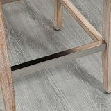 HOMCOM Counter Height Bar Stools Set of 2, 27" Seat Height Upholstered Barstools, Farmhouse Kitchen Island Stools with Nailhead-Trim, Tufted Back and Wooden Legs, Beige HOMCOM