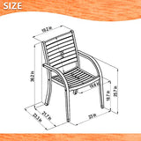 Amazonia Arizona 9 Piece Oval Outdoor Dining Set | Eucalyptus Wood | Durable and Ideal for Patio and Backyard Amazonia