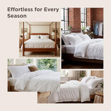 Bedsure Twin Duvet Cover Only - Prewashed Cotton-Like Polyester Extra Soft All Season Bedding, Includes 1 Duvet Cover Twin Size 68x90 Inches with Zipper Closure, White, Comforter Not Included Bedsure