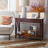 Linon Home Dcor Console Table, 42.01"w x 13.98"d x 30.71"h, Antique Tobacco Linon