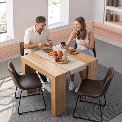 Transformer Table - Solid Wood Extendable Dining Table, Seats 2-12, Expandable Dining Room Table, Space-Saving Furniture, Expandable Dining Furniture, Natural (Table Only) Transformer Table