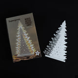 Wooden Christmas Tree Tabletop Decor, Supergorea,LED Wood Craft Christmas Trees Light 2AA Battery Powered 10 inch for Xmas Home Decorations(Indoor) Supergorea