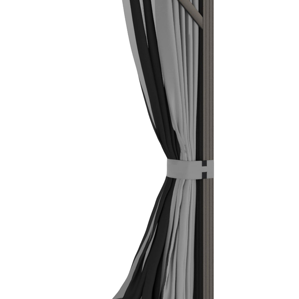 Outsunny 10' x 12' Hardtop Gazebo with Curtains and Netting, Permanent Pavilion Metal Double Roof Gazebo Canopy with Aluminum Frame and Hooks, for Garden, Patio, Backyard, Gray Outsunny