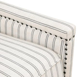 Fnecan Reclining Chair Traditional Push Back Recliner Textured Fabric Nailhead Trim Solid Wood Frame High-Density Foam Pocket Coils for Living Room Reading TV Fnecan