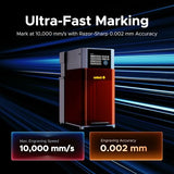 OMTech Dual-Laser Engraver, 10"x10" & 6"x6" 30W Fiber Laser & 20W Diode Laser Marking Machine, Metal & Non-Metal Laser Engraving Machine with Autofocus 16MP Camera for Wood Copper Silver Leather Gold OMTech