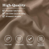 Monbix King Size Comforter Set - 7 Pieces Bed in a Bag King, Raw Umber Bedding Sets with Comforter, All Seasons Comforter Bed Set with Sheets, Pillowcases & Shams Monbix