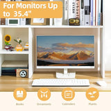 Deli 5-Tier Desktop Shelf - Versatile Wood Desk Hutch Organiser for Home and Office deli