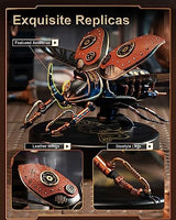 ROKR 3D Puzzles for Adults Electric Insect Metal Model Building Kit Desk Toys Hobby Kit for Adults Gift for Teens (Rhinoceros Beetle)
