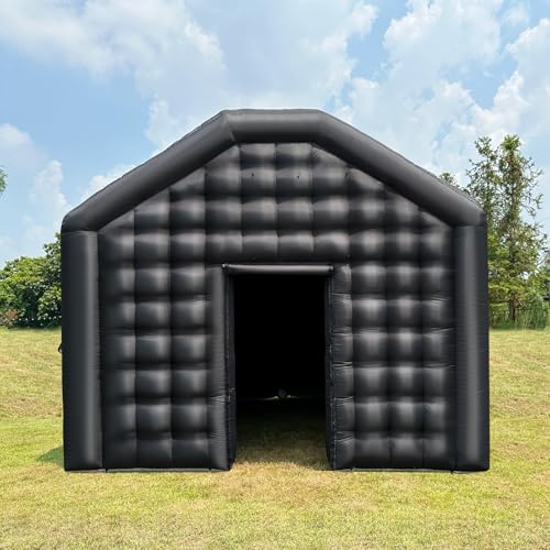WARSUN 16.5x13x11.5Ft Small Inflatable Nightclub with Blower Black Inflatable Night Club Party Tent for Birthday Wedding Raves Dance Floor Yard Party Rental Business WARSUN