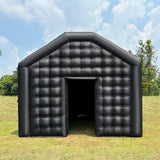 WARSUN 16.5x13x11.5Ft Small Inflatable Nightclub with Blower Black Inflatable Night Club Party Tent for Birthday Wedding Raves Dance Floor Yard Party Rental Business WARSUN