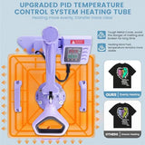 Whubefy Heat Press 15x15 inch 8 in 1 with 30OZ Tumbler Press, Slide Out 360° Swing Away Digital Shirt Press Machine, Industrial-Quality Heat Transfer Sublimation for T-Shirt/Tumbler/Mug/Hat/Cap/Plate Whubefy