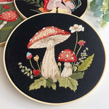 Myfelicity 3 Sets Mushroom Embroidery kit, Adult Beginner DIY Needle kit,Art Craft Handy Sewing Set