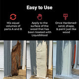 Abatron WoodEpox Kit - 2 Gallon - 2-Part Structural Epoxy Adhesive and Wood Hardener - Wood Filler Putty Abatron