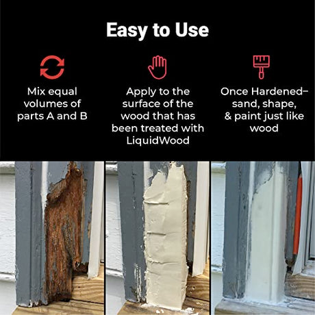 Abatron WoodEpox Kit - 2 Gallon - 2-Part Structural Epoxy Adhesive and Wood Hardener - Wood Filler Putty Abatron