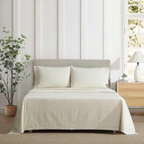 Eddie Bauer - Sheet Set, Cotton Percale Bedding with Matching Pillowcase, Crisp & Breathable, 200-Thread Count, Classic Comfort Essentials (Little Gingham Beige, Full) Eddie Bauer