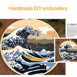 JRYYR Friendship Gifts Beginner Embroidery kit for Adults,Embroidery Kits for Beginners DIY Cross Stitch with Patterns and Instructions (Wave Pattern)