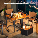 Huuger Folding Desk for Small Spaces, 31.5 Inch Foldable Computer Table, for Home Office, Study, Bedroom, Dorm, Space Saving, Small Writing Work Office Computer Desk, Easy to Fold, Rustic Brown Huuger